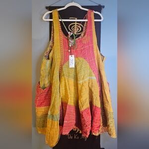 New Jaded Gypsy Kantha mini dress with pockets - free size